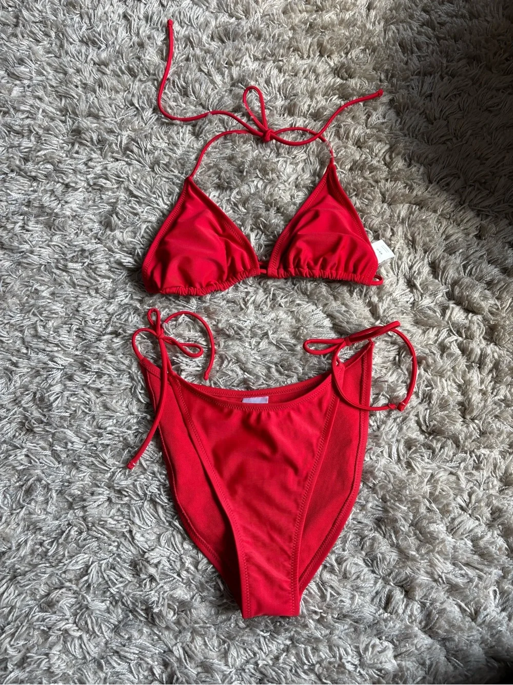 wild fable Red Triangle String Bikini Set - Picture 1 of 4